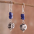 Sodalite dangle earrings, 'Wise Blue' - Sodalite Dangle Earrings Crafted in Peru (image 2) thumbail