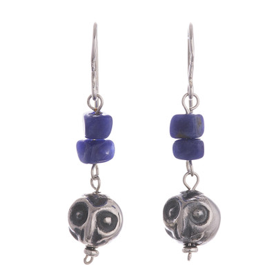 Sodalite dangle earrings, 'Wise Blue' - Sodalite Dangle Earrings Crafted in Peru