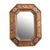 Reverse-painted glass wall mirror, 'Colonial Majesty' - Floral Reverse-Painted Glass Wall Mirror from Peru (image 2a) thumbail