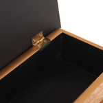 Reverse-painted glass decorative box, 'Golden Colonial Elegance' - Gold-Tone Reverse-Painted Glass Decorative Box from Peru