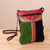 Leather sling, 'Cusco Traveler' - Llama-Themed Multicolored Leather Sling from Peru thumbail