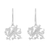 Sterling silver dangle earrings, 'Regal Dragons' - Sterling Silver Dragon Dangle Earrings from Peru thumbail