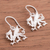 Sterling silver dangle earrings, 'Regal Dragons' - Sterling Silver Dragon Dangle Earrings from Peru (image 2b) thumbail