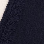 Alpaca blend ruana, 'Warm Woman in Midnight' - Alpaca Blend Ruana in Solid Midnight from Peru