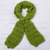 Hand-knit scarf, 'Green Grass' - Hand-Knit Wrap Scarf in Green from Peru