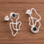 Onyx drop earrings, 'Shifting Continents' - Modern Onyx Drop Earrings Crafted in Peru (image 2b) thumbail