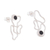 Onyx drop earrings, 'Shifting Continents' - Modern Onyx Drop Earrings Crafted in Peru (image 2c) thumbail