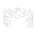 Onyx cuff bracelet, 'Abstract Blooms' - Modern Onyx Cuff Bracelet Crafted in Peru