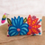 Alpaca clutch, 'Wondrous Flowers' - Embroidered Floral Alpaca Clutch in Antique White from Peru (image 2b) thumbail