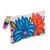 Alpaca clutch, 'Wondrous Flowers' - Embroidered Floral Alpaca Clutch in Antique White from Peru (image 2c) thumbail