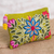 Alpaca clutch, 'Floral Flourish' - Embroidered Floral Alpaca Clutch in Warm Olive from Peru (image 2b) thumbail
