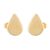 Gold plated sterling silver stud earrings, 'Little Drops of Light' - Drop-Shaped Gold Plated Sterling Silver Stud Earrings thumbail