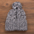 100% alpaca hat, 'Winter Heather' - Knit Heathered 100% Alpaca Hat from Peru (image 2b) thumbail