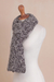 100% alpaca scarf, 'Winter Heather' - Knit Heathered 100% Alpaca Wrap Scarf from Peru (image 2d) thumbail