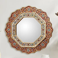 Featured review for Reverse painted glass mirror, Red Star