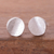 Sterling silver stud earrings, 'Magnetic Attraction' - Modern Sterling Silver Stud Earrings from Peru thumbail