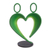 Steel sculpture, 'Our Heart in Green' - Abstract Steel Heart Sculpture in Green from Peru (image 2c) thumbail