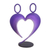 Steel sculpture, 'Our Heart in Purple' - Abstract Steel Heart Sculpture in Purple from Peru (image 2a) thumbail