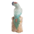 Gemstone sculpture, 'Watchful Parrot' - Gemstone Parrot Sculpture in Green from Peru (image 2d) thumbail