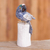 Gemstone sculpture, 'Beautiful Macaw' - Gemstone Macaw Sculpture in Blue from Peru (image 2) thumbail