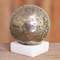 Featured review for Pyrite and onyx gemstone figurine, Brilliant World