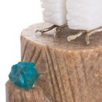 Gemstone sculpture, 'White Owl' - Gemstone Owl Sculpture in White from Peru