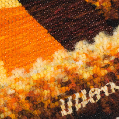 Wandteppich aus Wolle - Handgewebter Wollteppich von Andenarbeitern aus Peru