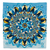Wool tapestry, 'Blue Mandala' - Handwoven Wool Mandala Tapestry in Blue from Peru