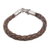 Men's leather braided bracelet, 'Mythical Dragon in Brown' - Men's Dragon-Themed Leather Braided Bracelet in Brown thumbail