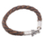 Men's leather braided bracelet, 'Mythical Dragon in Brown' - Men's Dragon-Themed Leather Braided Bracelet in Brown (image 2c) thumbail
