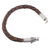 Men's leather braided bracelet, 'Mythical Dragon in Brown' - Men's Dragon-Themed Leather Braided Bracelet in Brown (image 2e) thumbail