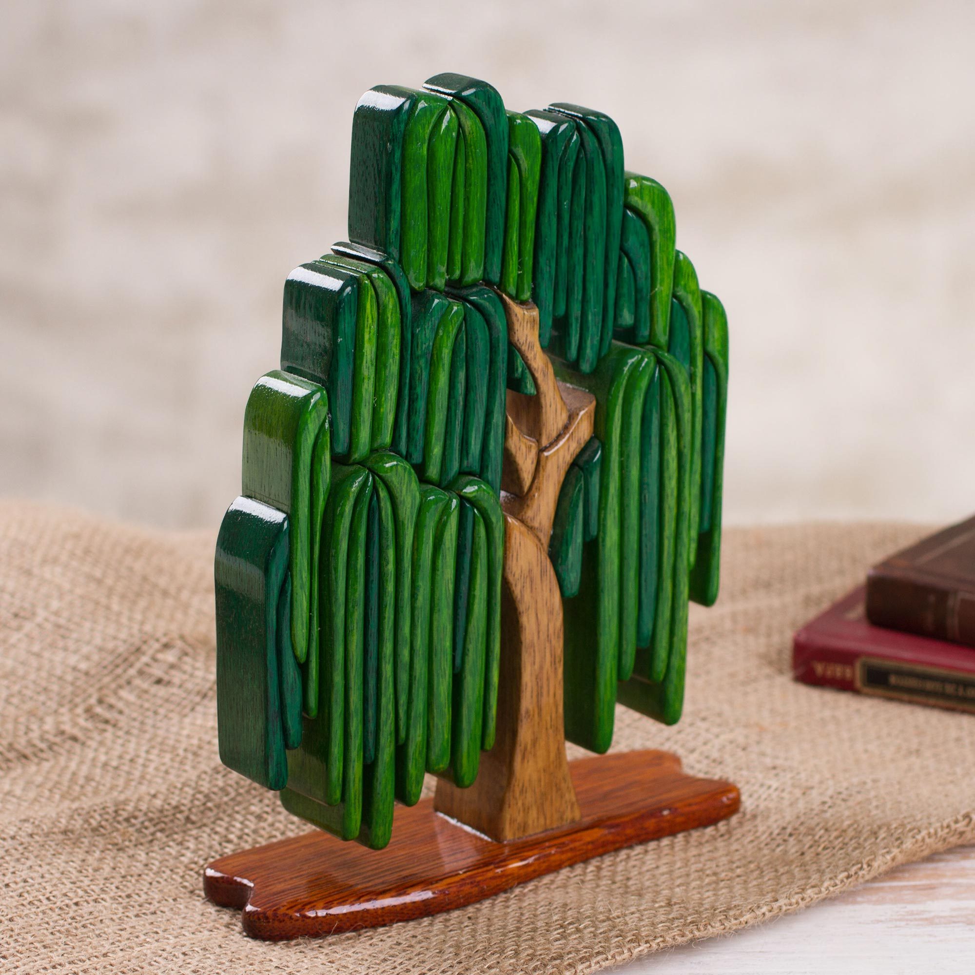 Wood Weeping Willow Tree Sculpture from Peru Weeping Willow NOVICA