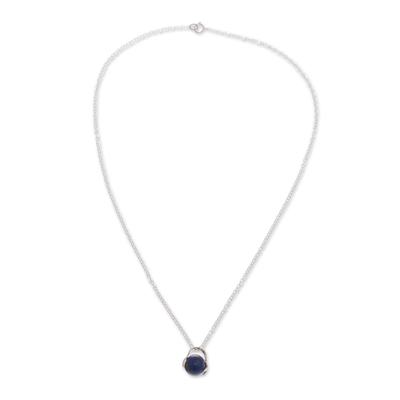 Collar con colgante de lapislázuli - Collar con colgante de lapislázuli con motivo de estrella de Perú