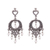 Rose quartz chandelier earrings, 'Heart Festival' - Rose Quartz Chandelier Earrings Crafted in Peru thumbail