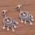 Rose quartz chandelier earrings, 'Heart Festival' - Rose Quartz Chandelier Earrings Crafted in Peru (image 2b) thumbail