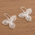 Sterling silver filigree dangle earrings, 'Mystic Clover' - Sterling Silver Clover Filigree Dangle Earrings from Peru (image 2b) thumbail