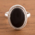 Onyx cocktail ring, 'Black Classic' - Artisan Crafted Oval Onyx Cocktail Ring from Peru thumbail