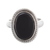 Onyx cocktail ring, 'Black Classic' - Artisan Crafted Oval Onyx Cocktail Ring from Peru (image 2a) thumbail
