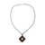 Wood pendant necklace, 'Layered Chakana' - Handmade Chakana Cross Wood Pendant Necklace from Peru