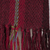 100% alpaca scarf, 'Andean Zigzag in Crimson' - Handwoven 100% Alpaca Wrap Scarf in Crimson from Peru (image 2e) thumbail