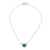 Amazonite pendant necklace, 'Gazing Pool' - Round Amazonite Set in Sterling Silver Pendant Necklace (image 2c) thumbail
