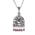 Garnet pendant necklace, 'Vintage Floral Window' - Floral Garnet Pendant Necklace from Peru thumbail