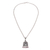 Garnet pendant necklace, 'Vintage Floral Window' - Floral Garnet Pendant Necklace from Peru (image 2c) thumbail