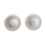 Sterling silver stud earrings, 'Brushed Moons' - Brushed-Satin Sterling Silver Stud Earrings from Peru thumbail