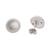 Sterling silver stud earrings, 'Brushed Moons' - Brushed-Satin Sterling Silver Stud Earrings from Peru (image 2c) thumbail