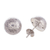 Sterling silver stud earrings, 'Modern Moons' - Combination Finish Sterling Silver Stud Earrings from Peru (image 2c) thumbail