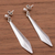 Sterling silver dangle earrings, 'Gleaming Pendulum' - High-Polish Sterling Silver Dangle Earrings from Peru (image 2b) thumbail