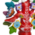 Ceramic sculpture, 'Majestic Tree in Red' - Hand-Painted Floral Ceramic Dove Tree Sculpture in Red (image 2e) thumbail