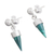 Chrysocolla dangle earrings, 'Natural Cones' - Chrysocolla Cone Dangle Earrings from Peru (image 2c) thumbail
