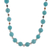 Perlenkette - Tigerauge und Aufklärung. Türkisfarbene Perlenkette aus Peru